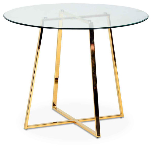 3S. x Home - Table FRANTZ Verre Gold - Table basse