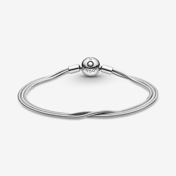 Bracelet Maille Serpent Multi-Rangs Pandora Icons - Argent Bijoux