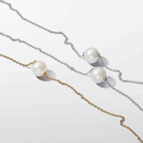 Collier femme argent avec perle et zircon Pandora Bijoux