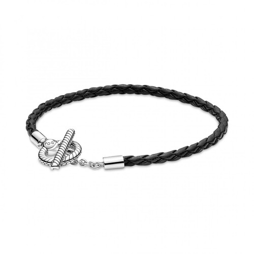 Pandora - Bracelet en Cuir Tressé avec Fermoir T Pandora Moments - Pandora - Bracelet femme
