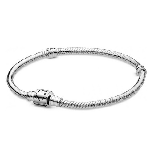 Pandora - Bracelet Maille Serpent Fermoir Barillet Pandora Moments - Bracelet pandora