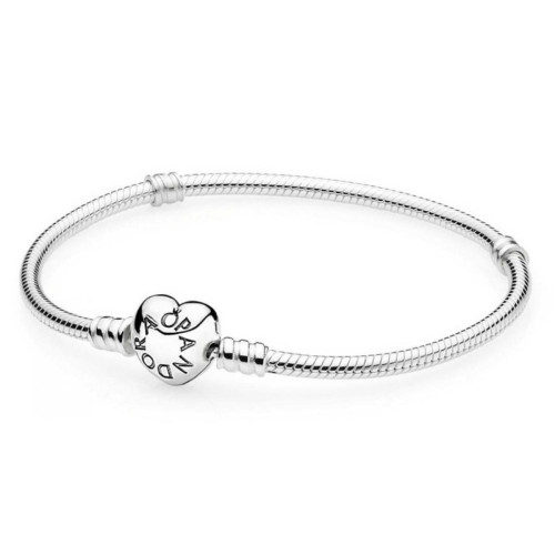 Pandora - Bracelet Maille Serpent Fermoir Cœur Pandora Moments - Sélection Fête Des Mères Montres Et Bijoux Femme
