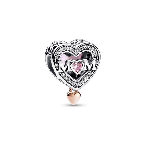 Pandora - Charm Cœur et Mum Ajouré Bimatière –  Pandora Moments - boutique rose