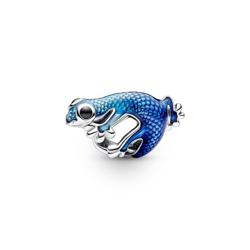 Pandora - Charm Gecko Bleu Métallique - Promo Bijoux