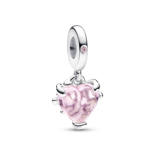 Pandora - Charm Pendant Cœur et Arbre de Vie Rose - Pandora Moments - Bijoux femme