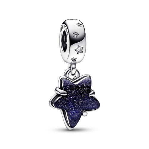 Pandora - Charm Pendant Murano Étoile Céleste et Galaxie Pandora Moments  - Bijoux femme