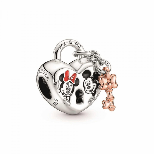 Charm Disney x Pandora Cadenas cœur Mickey & Minnie - Argent Multicolore Pandora Mode femme