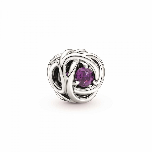 Charm Pandora moments Rose  Ajourée & cristaux violet - Argent Violet Pandora Mode femme