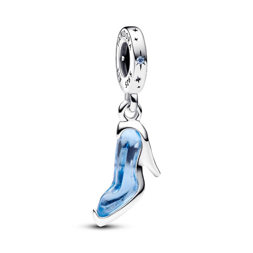 Charm Pendant Disney Pantoufle de Verre Cendrillon Bleu Pandora Mode femme