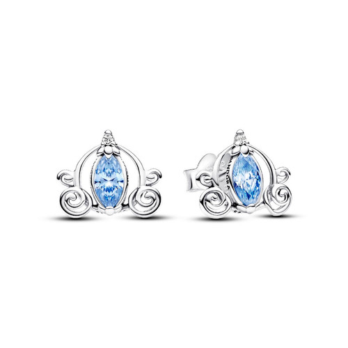 Clous d’Oreilles Disney Carrosse de Cendrillon Bleu Pandora Mode femme
