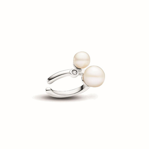 Boucle d'oreille femme argent sterling avec perle et zircone Pandora Timeless Blanc Pandora Mode femme