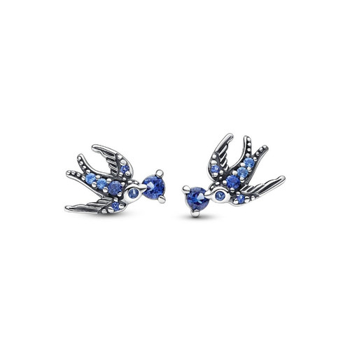 Clous d’oreilles Hirondelle Scintillante - Pandora  Bleu Pandora Mode femme