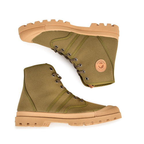 Pataugas - Desert Boots Toile Vert Militaire Homme - AUTHENTIQUE TOILE H4G - Chaussures homme