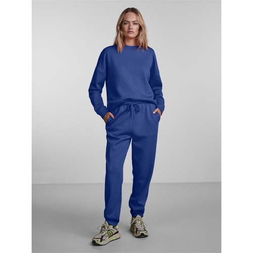 Pieces - Pantalon de survêtement bleu en coton Ella - Pantalon  femme