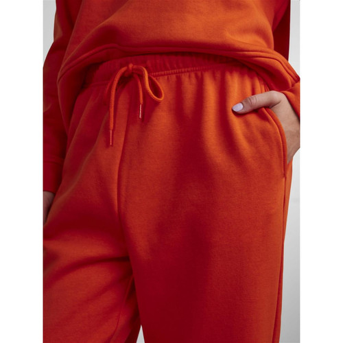Pantalon de survêtement orange en coton Pieces