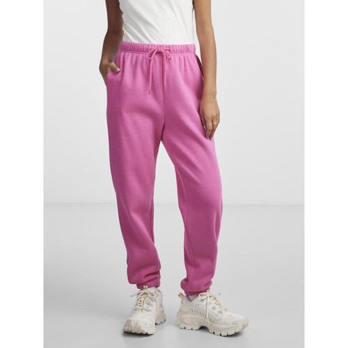 Pieces - Pantalon de survêtement rose en coton Agnes - Vetements femme rose