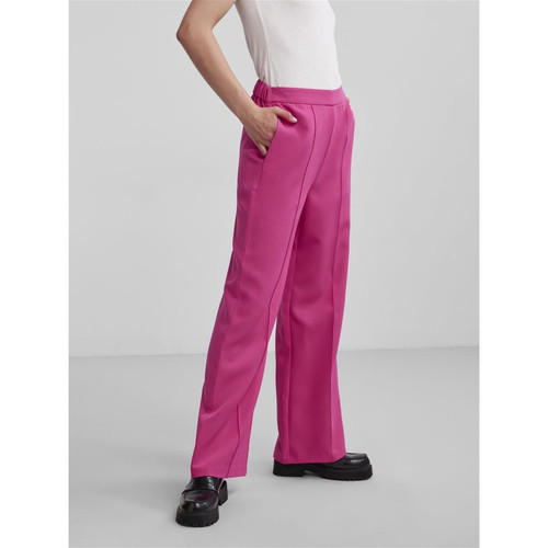 Pieces - Pantalon loose fit taille élastique à l\'intérieur Violet - Promo Mode femme