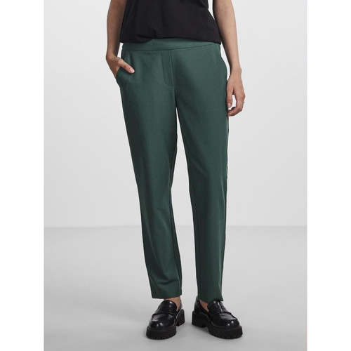 Pieces - Pantalon regular fit taille élastiquée vert - Promos vêtements femme