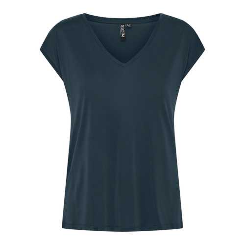 Pieces - T-shirt comfort fit manches courtes bleu - T-shirt manches courtes femme