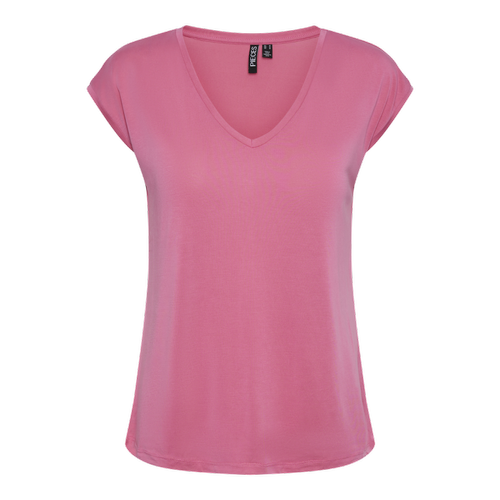 Pieces - T-shirt comfort fit manches courtes rose - T-shirt femme