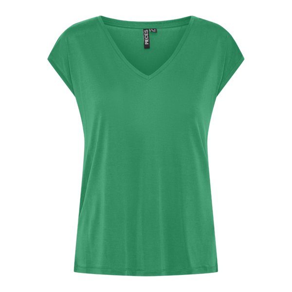 T-shirt comfort fit manches courtes vert en viscose Queen Pieces Mode femme