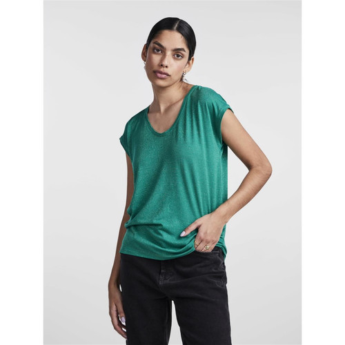 Pieces - T-shirt loose fit manches courtes vert Queen - Toute la mode