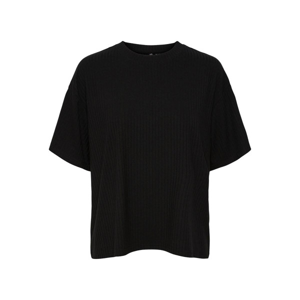 T-shirt oversize fit manches courtes noir Pieces Mode femme