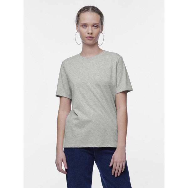 T-shirt regular fit manches courtes gris Eve Pieces Mode femme