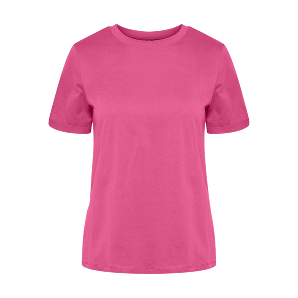 T-shirt regular fit manches courtes rose Pieces Mode femme
