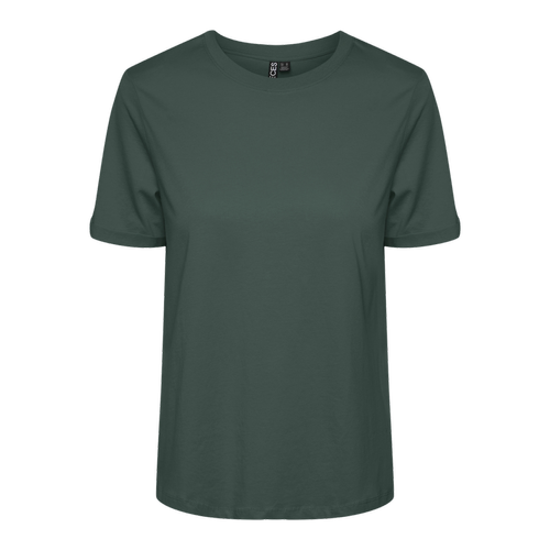 Pieces - T-shirt regular fit manches courtes vert - T-shirt manches courtes femme