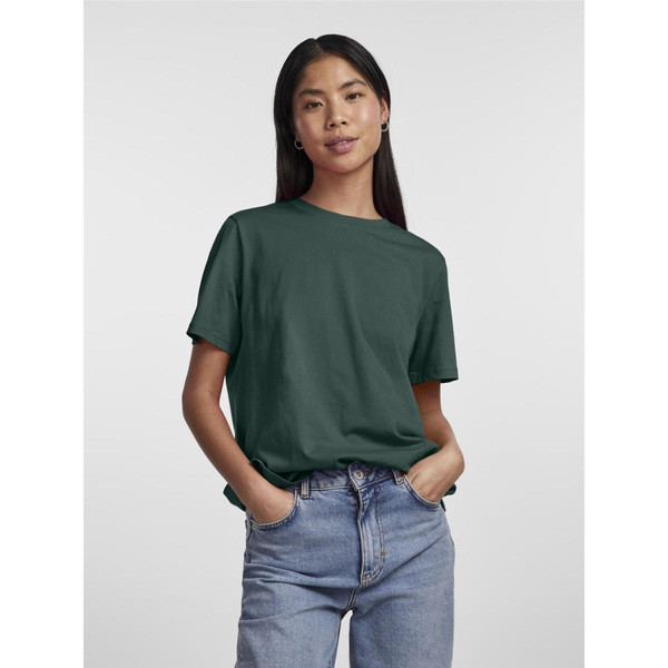T-shirt regular fit manches courtes vert Noor Pieces Mode femme