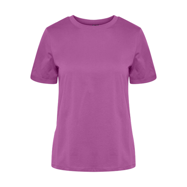 T-shirt regular fit manches courtes Violet Pieces Mode femme