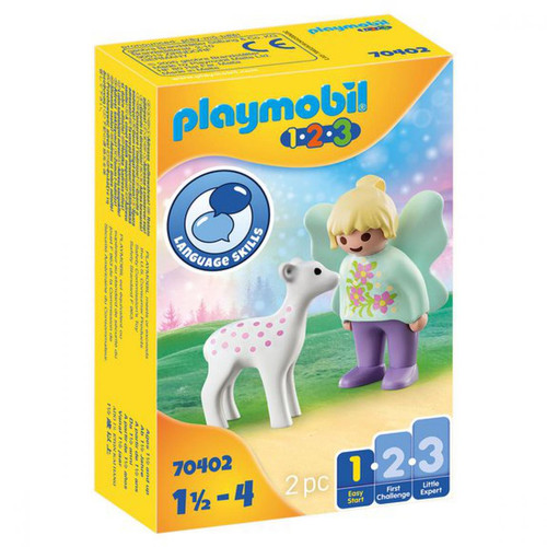 Playmobil - Fée avec faon Playmobil 1.2.3 70402 - Jeux de construction