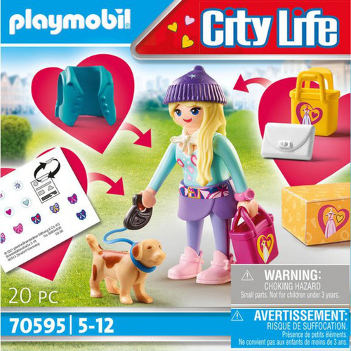 Playmobil - Mannequin avec chien Playmobil City Life 70595 - Jeux de construction