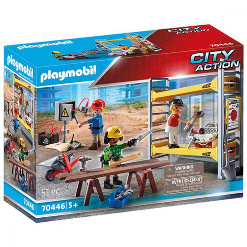 Playmobil - Ouvriers avec échafaudage Playmobil City Action 70446 - Playmobil