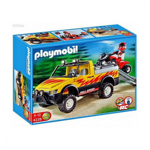 Playmobil - Pick-up et quad de course rouge Playmobil 4228 - Jeux de construction