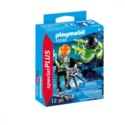 Playmobil - Playmobil Spécial Plus agent avec drone 70248 - Jeux de construction