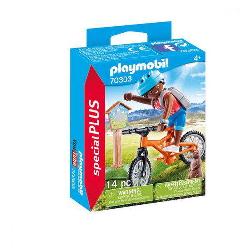 Playmobil - Playmobil Spécial Plus Cycliste avec Marmotte 70303 - Jeux de construction