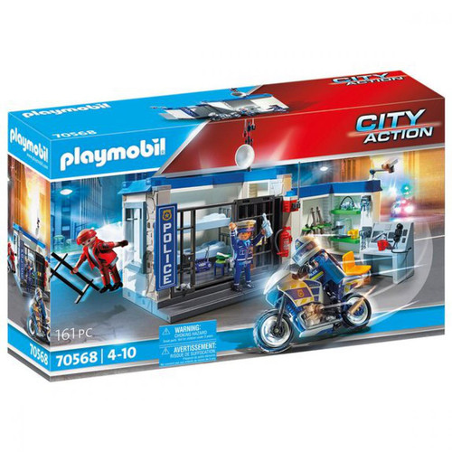 Playmobil - Poste de police et cambrioleur Playmobil City Action 70568 - Playmobil