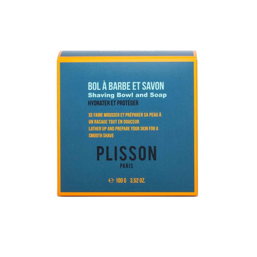 Plisson - BOL À RASER PORCELAINE - Couvercle & Savon - Rasage et soins visage Plisson