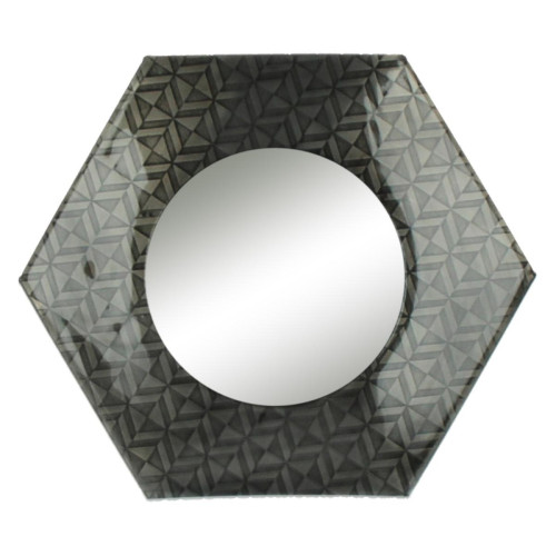 Pomax - Miroir URBAN TOUCH en Métal noir 30x30 cm - Black Friday Montre et bijoux femme