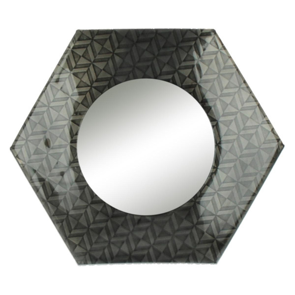 Miroir URBAN TOUCH en Métal noir 30x30 cm Noir Pomax Meuble & Déco