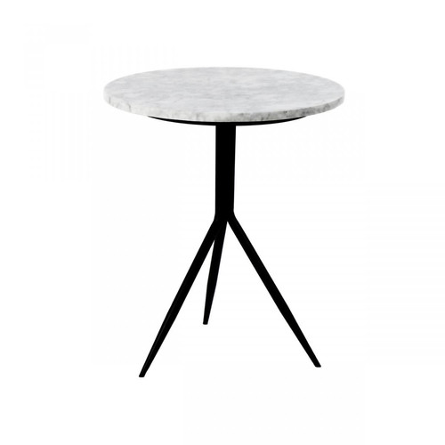 Pomax - Table d'appoint En marbre Blanc DANA - Pomax meuble & déco
