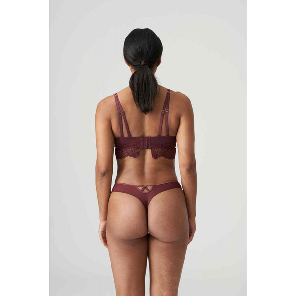 String dentelle broderie fine - Rouge Prima Donna  Tangas, strings