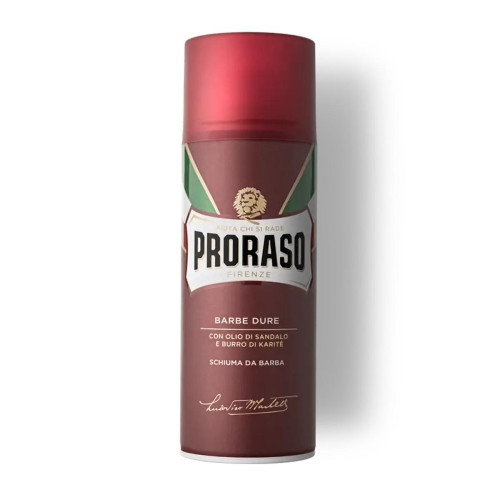 Proraso - Mousse à Raser Rouge  pour Barbe Drue et Épaisse Proraso 50ml - Proraso