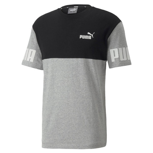 Puma - Tee-shirt noir et blanc en coton PP BLK - Puma