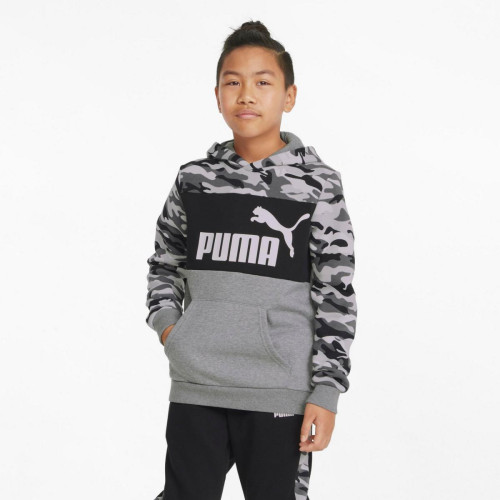 Puma - Sweatshirt à motif camouflage en coton ESS+ CAMO - Pull / Gilet / Sweatshirt enfant