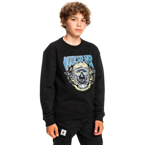 Quiksilver - Sweatshirt  garçon à Manches Longues avec Logo noir - Pull / Gilet / Sweatshirt enfant
