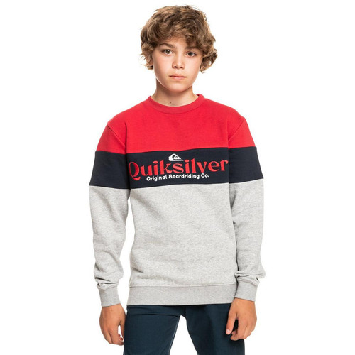 Quiksilver - Sweatshirt  garçon Tricolore Rouge - Noir - Blanc - Quiksilver