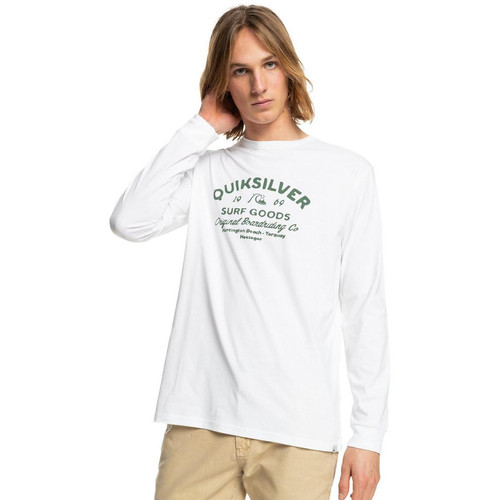 Quiksilver - Tee-shirt homme à Manches Longues blanc - Quiksilver Vêtements et Accessoires Hommes